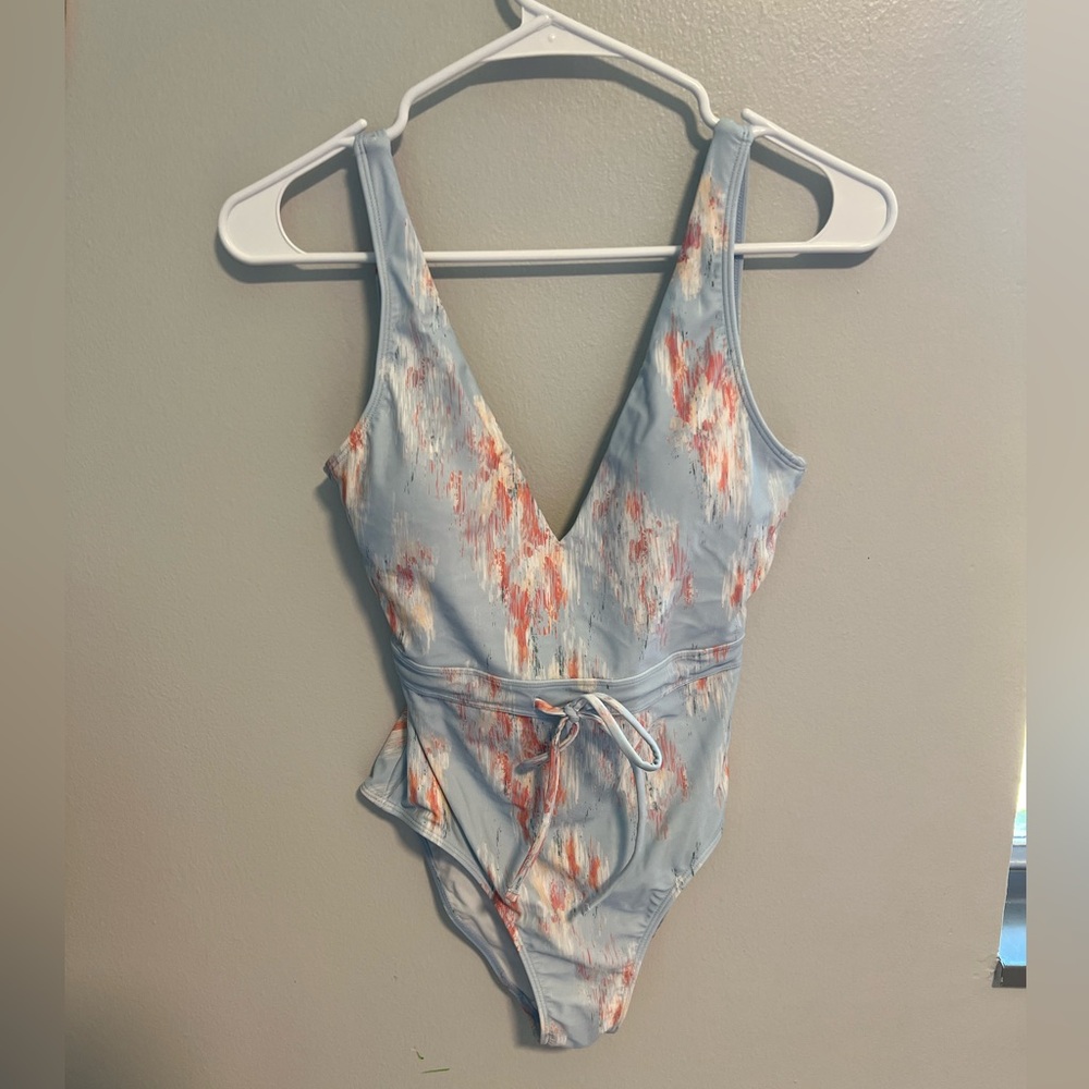 Summersalt Women's One Piece Swimsuit - Blue and Orange Pattern
